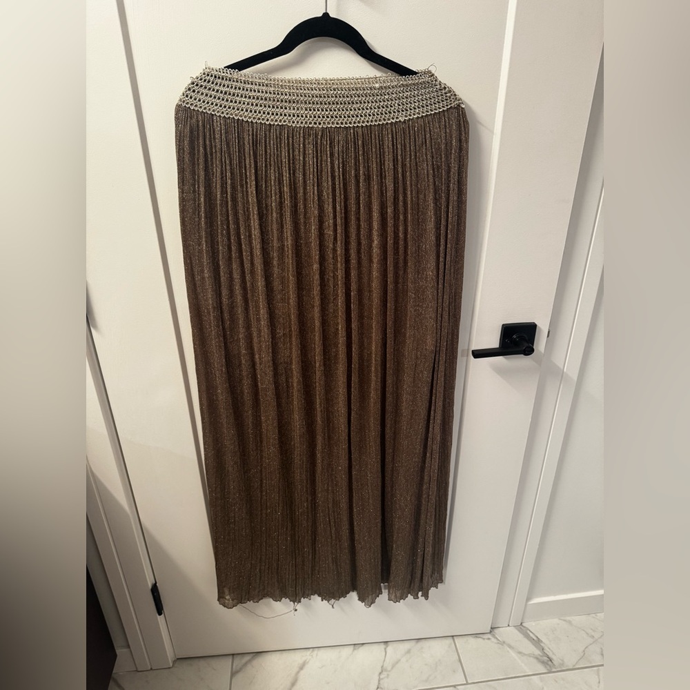 Shimmer Brown gathered Skirt